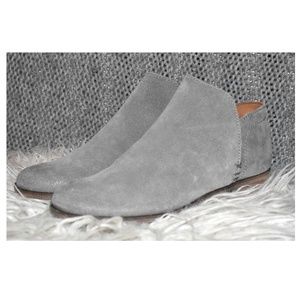 FRYE Gray Suede LeatherSlip on Booties Boots 8